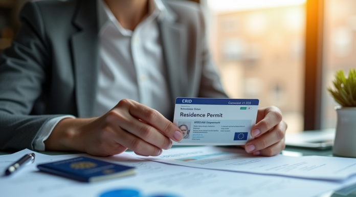 Personne tenant une carte de residence de lUnion européenne et passeports