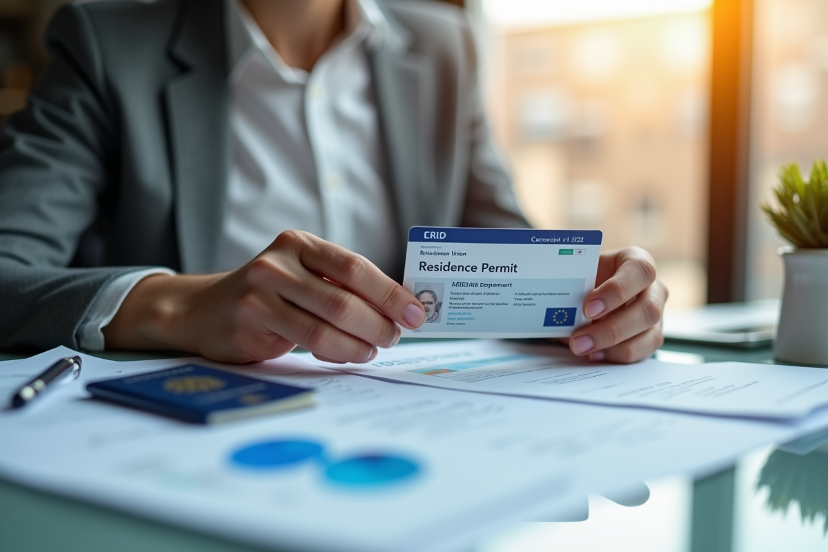 Personne tenant une carte de residence de lUnion européenne et passeports